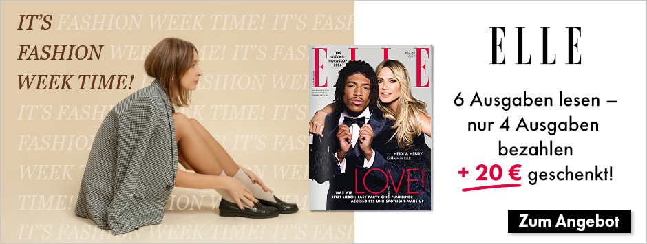 ELLE - 6 Ausgaben lesen, nur 4 bezahlen + 20 € Wunschprämie