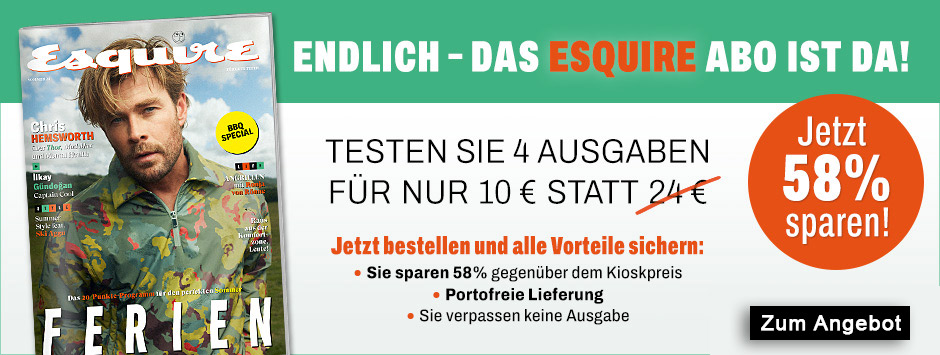 Esquire  Jahresabo - 4 Ausgaben für 10 Euro