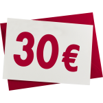 Verrechnungsscheck 30 €